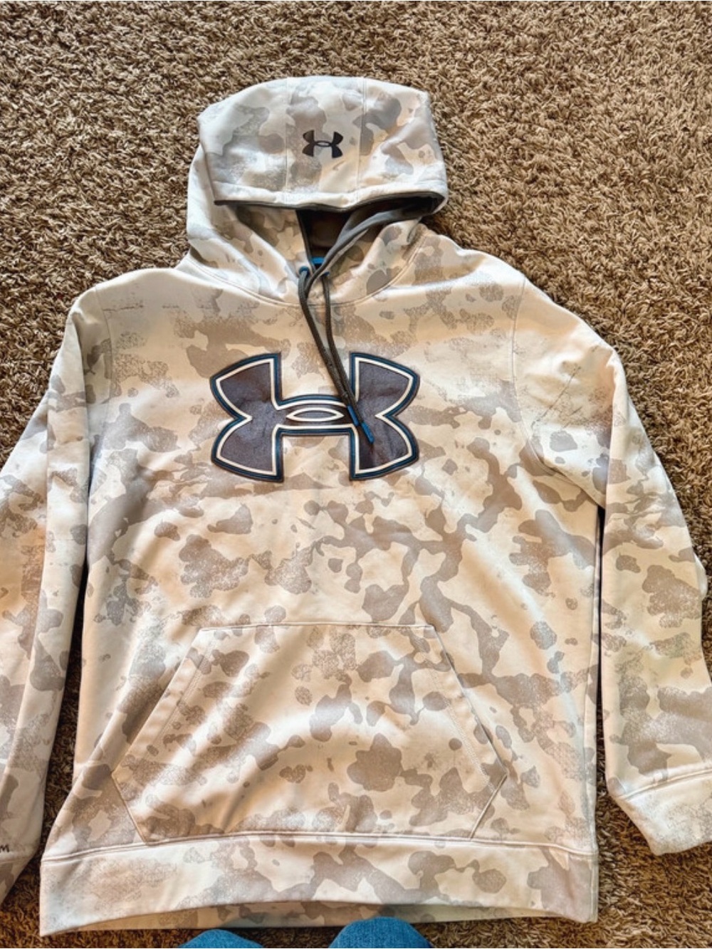 Under Armour Desert Camo Pullover Hoodie in Tan & Cream